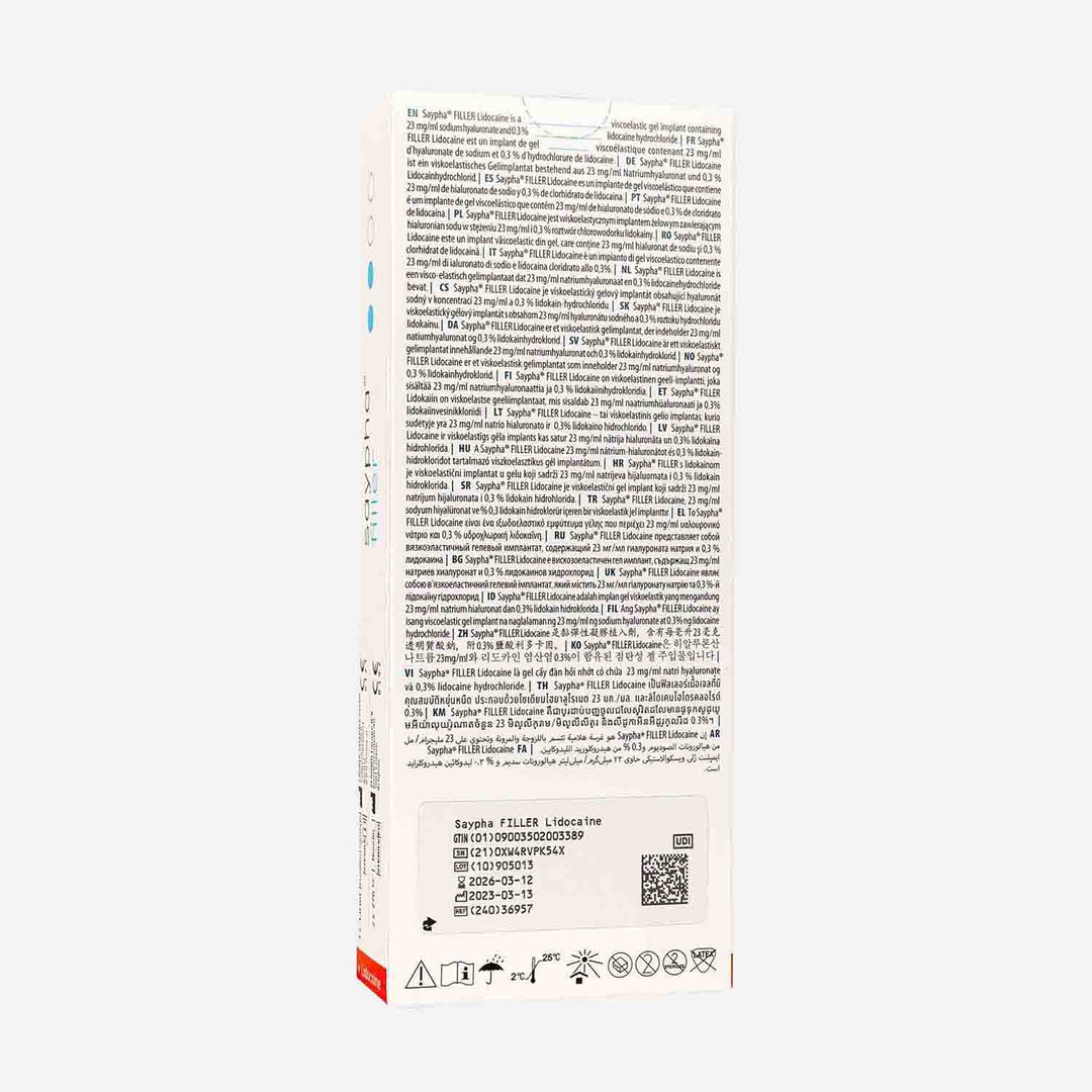 Saypha FILLER Lidocaïne 1x 1,0 ml        (DLUO 31.05.2026)